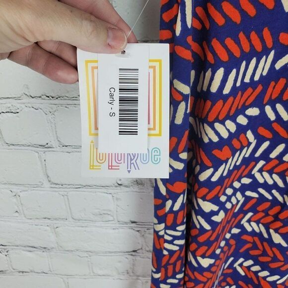 Lularoe Carly Dress Swing High Low Short Sleeve S - Picture 6 of 9